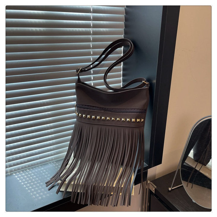 Sac à bandoulière vintage à franges pour femmes style bohème rétro