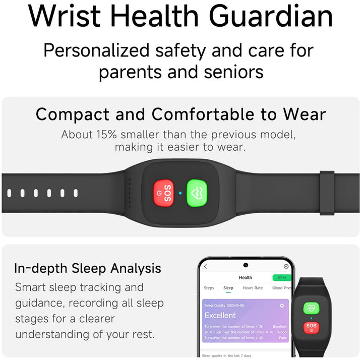 Montre intelligente 4G GPS pour seniors avec fonction SOS, surveillance de la santé et appel indépendant – Tracker de fitness étanche
