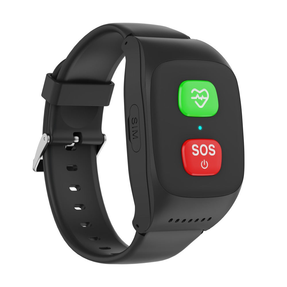 Montre intelligente 4G GPS pour seniors avec fonction SOS, surveillance de la santé et appel indépendant – Tracker de fitness étanche