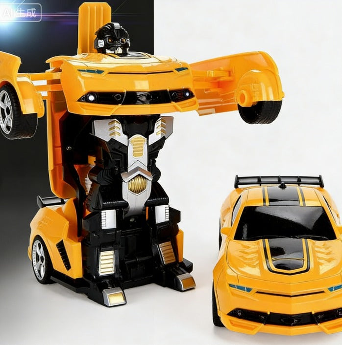 2-in-1 RC Transforming Robot Car – Remote Control Vehicle with LED Lights, Music, and One-Button Transformation