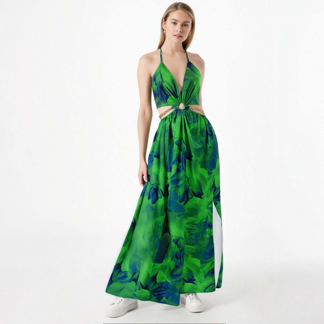 Stephanie | Robe maxi bustier fleurie élégante