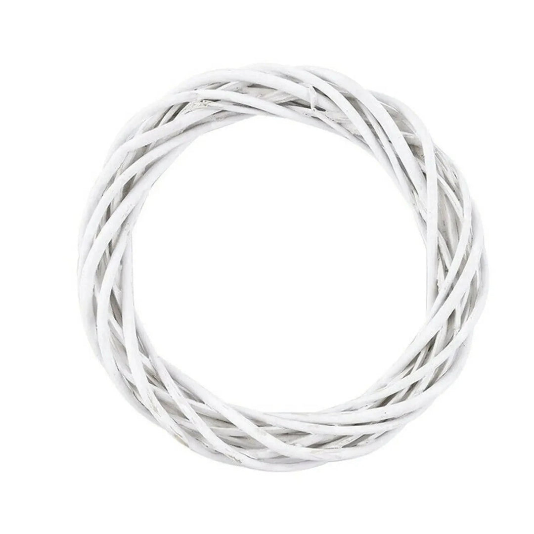 White Wonder | Handcrafted Rattan Wreath for Christmas Door Decor 0