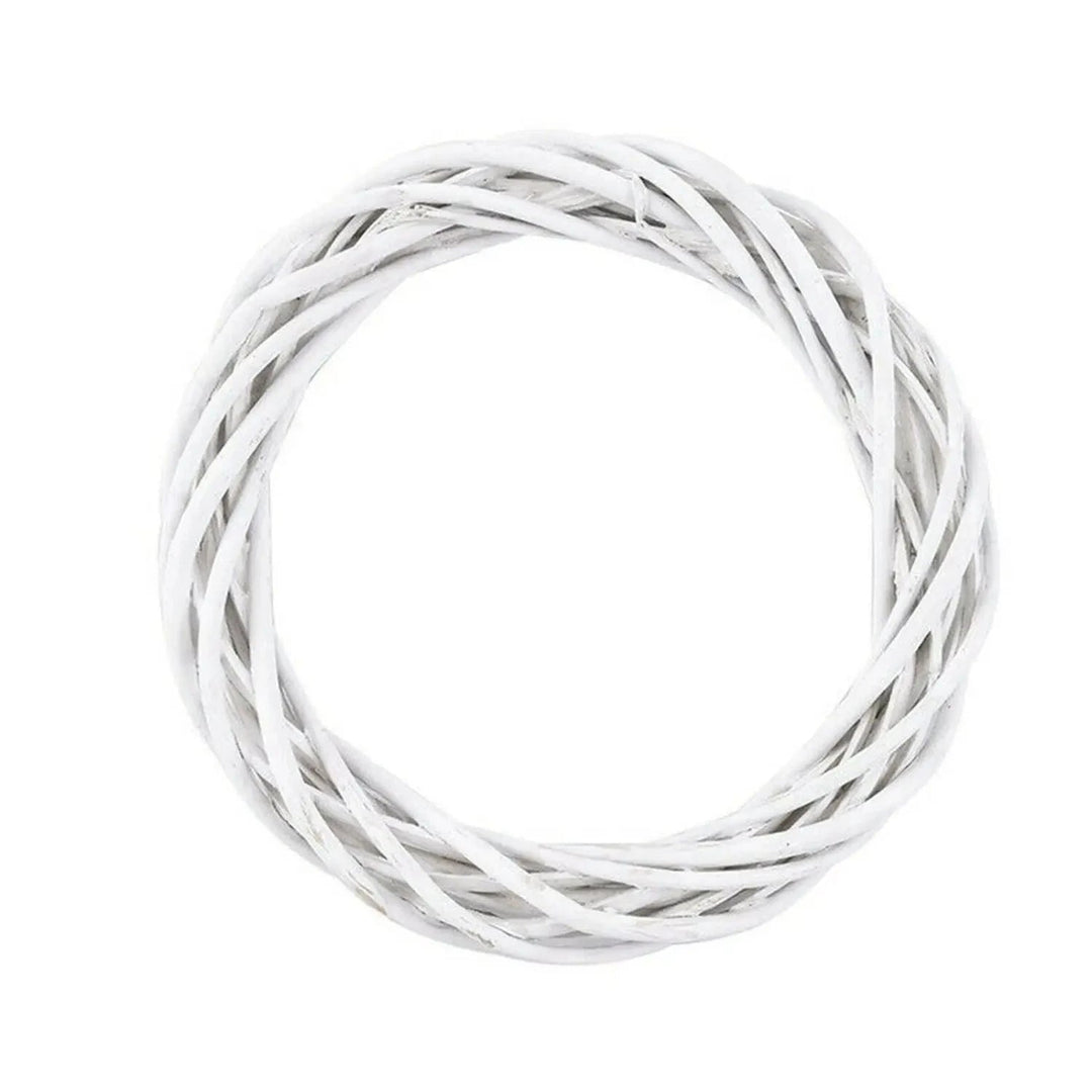 White Wonder | Handcrafted Rattan Wreath for Christmas Door Decor 4