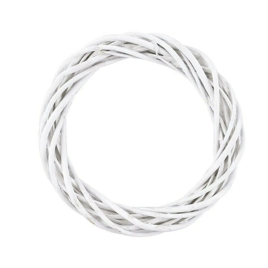 White Wonder | Handcrafted Rattan Wreath for Christmas Door Decor 5