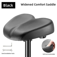 Wide Comfort Bike Seat with Extra-Wide Support and Shock Absorption – Ergonomic Bicycle Saddle for Maximum Comfort 1