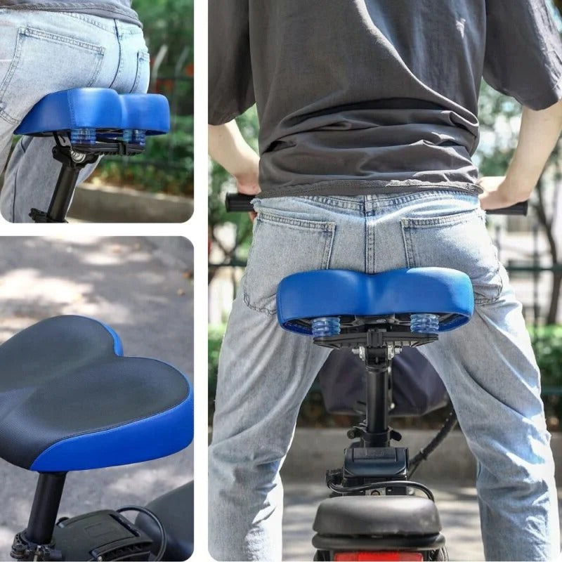 Wide Comfort Bike Seat with Extra-Wide Support and Shock Absorption – Ergonomic Bicycle Saddle for Maximum Comfort 5