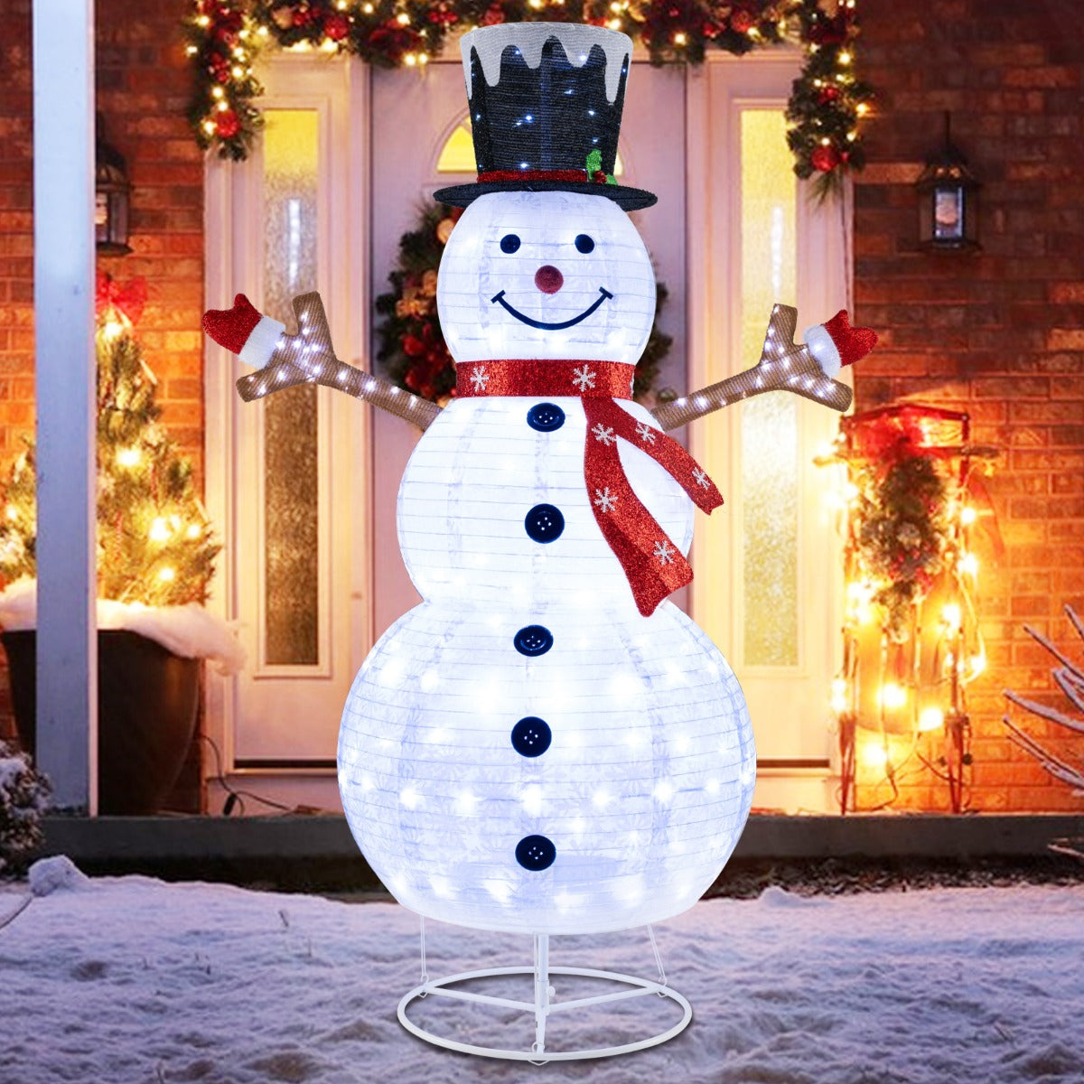 WinterGlow – Illuminated Pop-Up Snowman Decoration for Lawn or Porch 1