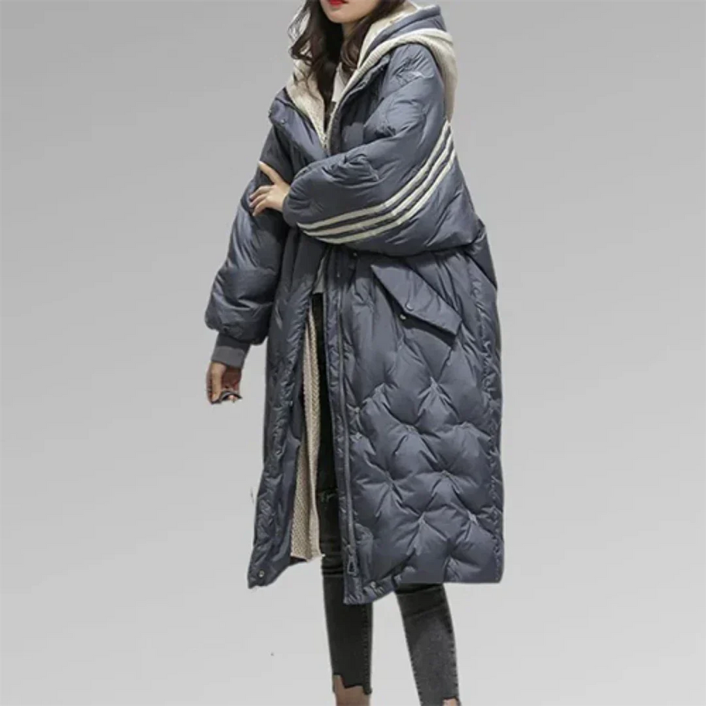 Winter Lightweight Quilted Jacket Women | Long 1
