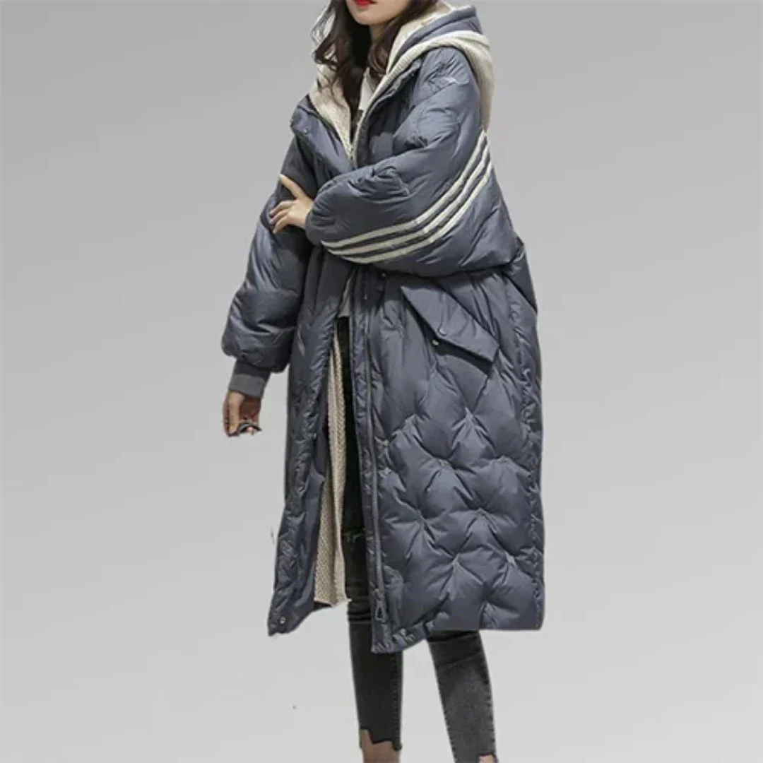 Winter Lightweight Quilted Jacket Women | Long 1