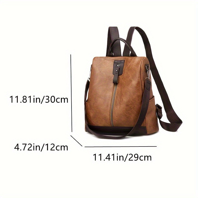 Women's Anti-Theft Backpack Stylish Vegan Leather 1