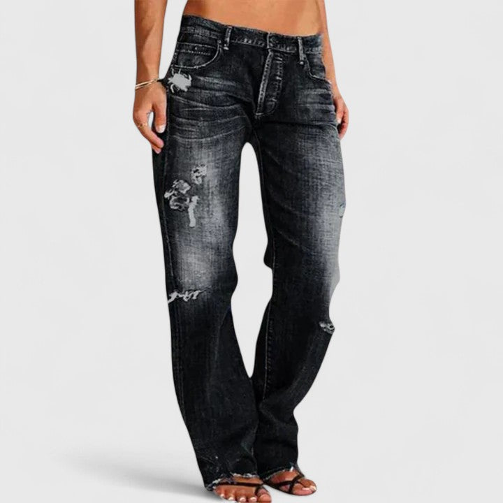 Women's Baggy Jeans Vintage Loose Fit Casual Streetwear Pants 2