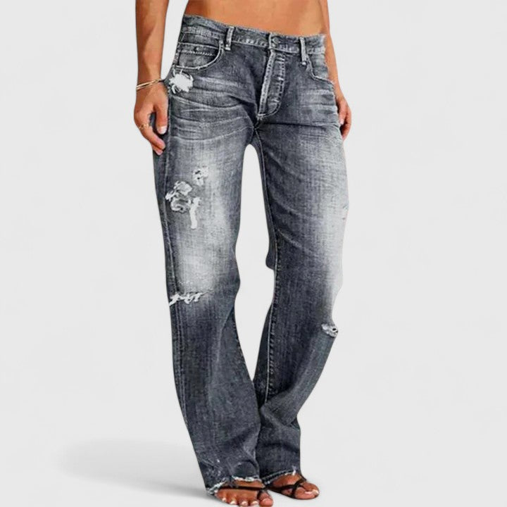 Women's Baggy Jeans Vintage Loose Fit Casual Streetwear Pants 3