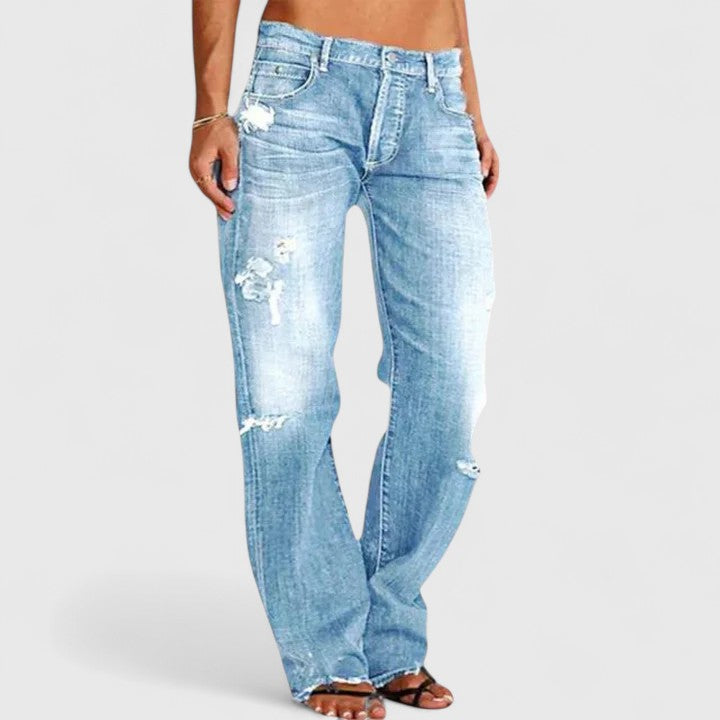 Women's Baggy Jeans Vintage Loose Fit Casual Streetwear Pants 4
