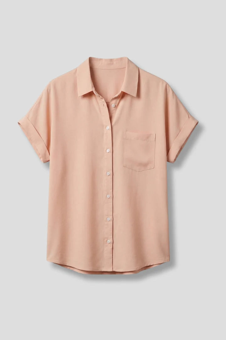 Women’s Blouse with Button Fastening and Short Sleeves 1