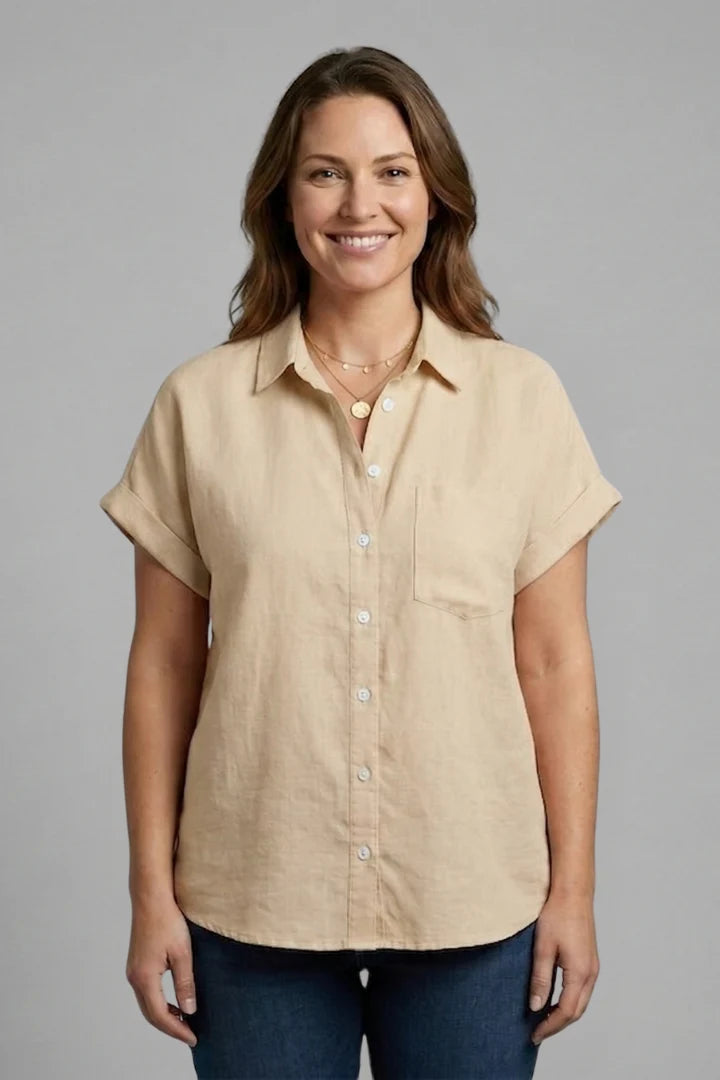 Women’s Blouse with Button Fastening and Short Sleeves 6