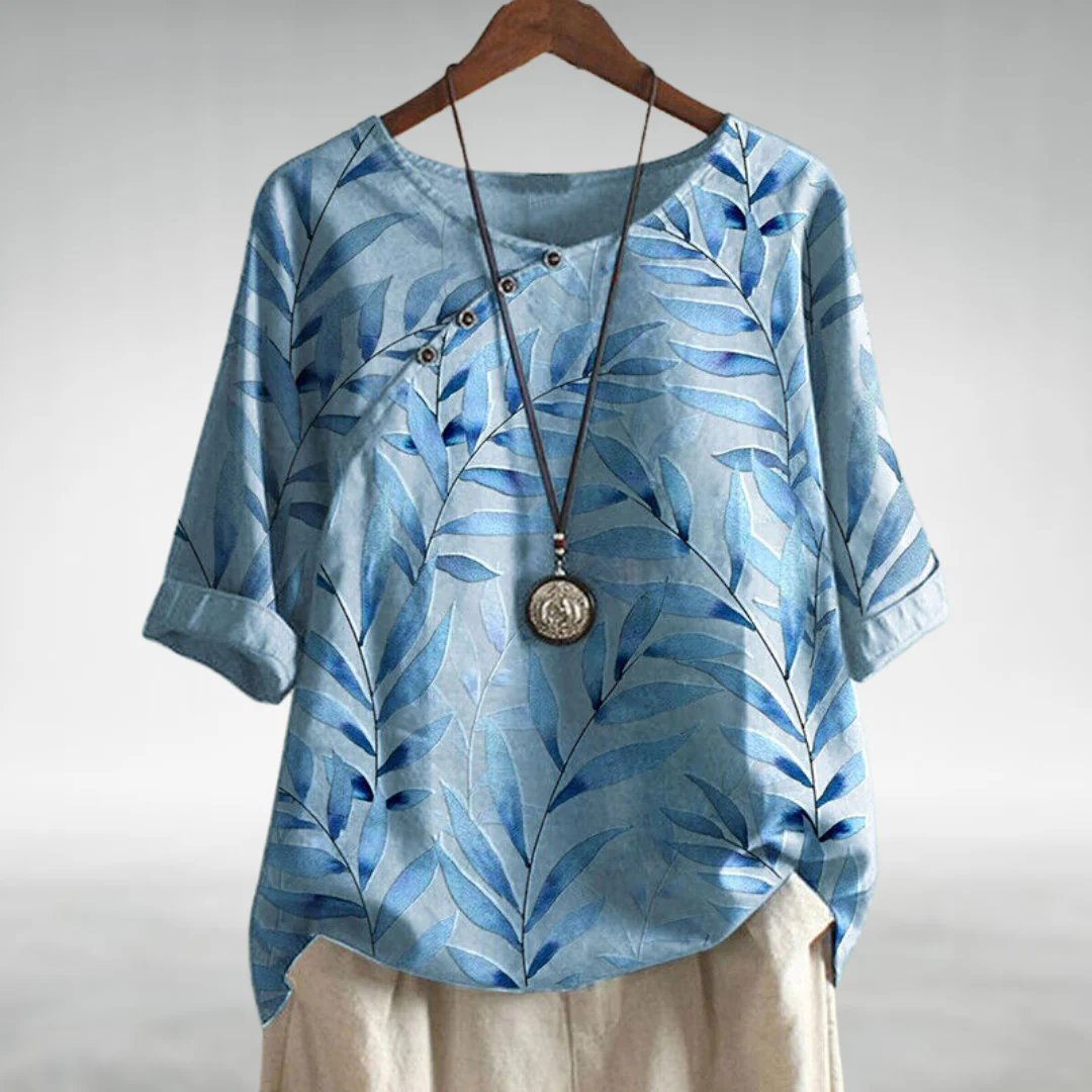 Women's Casual 3/4 Sleeve Printed Blouse for Everyday Style 0