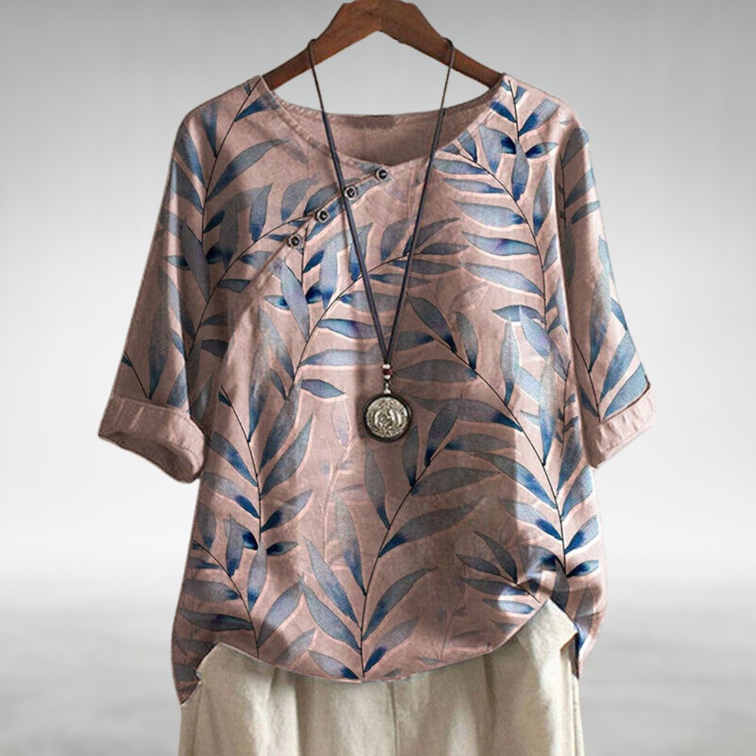 Women's Casual 3/4 Sleeve Printed Blouse for Everyday Style 1