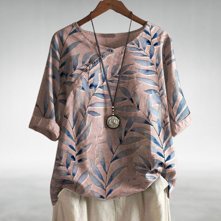 Women's Casual 3/4 Sleeve Printed Blouse for Everyday Style 1
