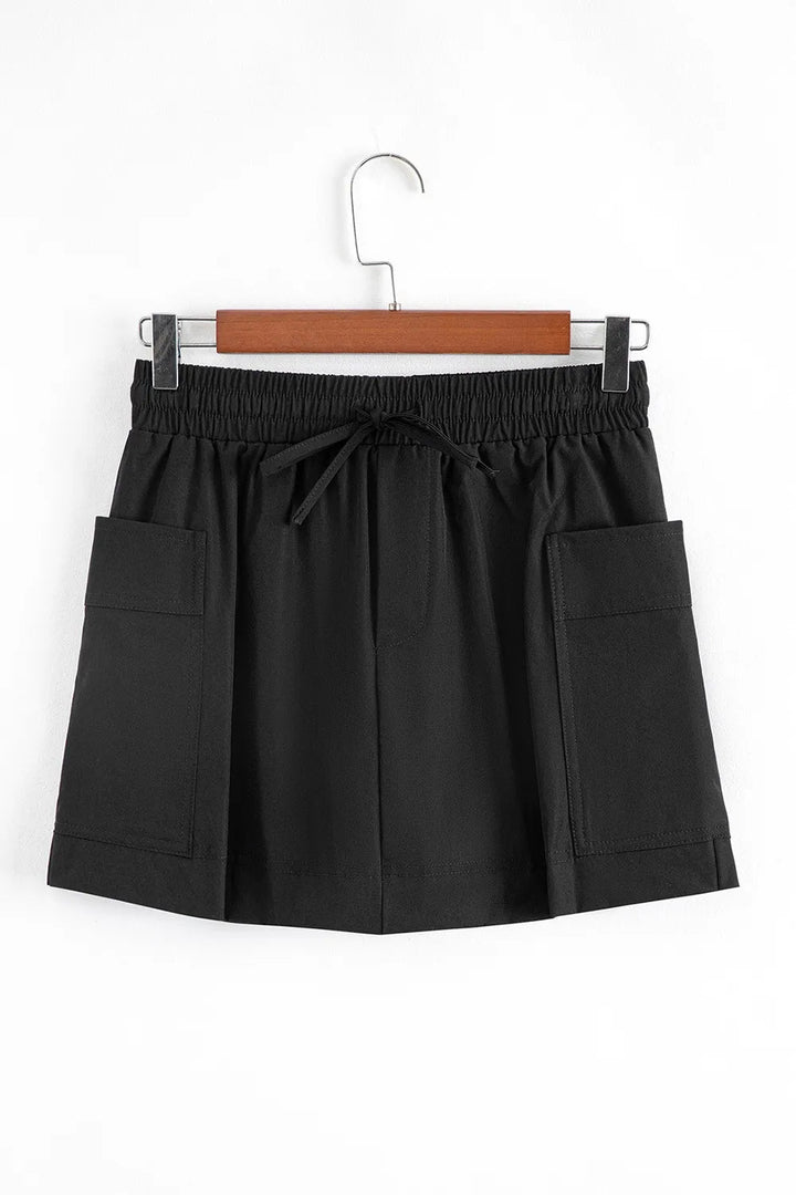 Women's Casual Active Skort with Cargo Pockets and Elastic Waist 2