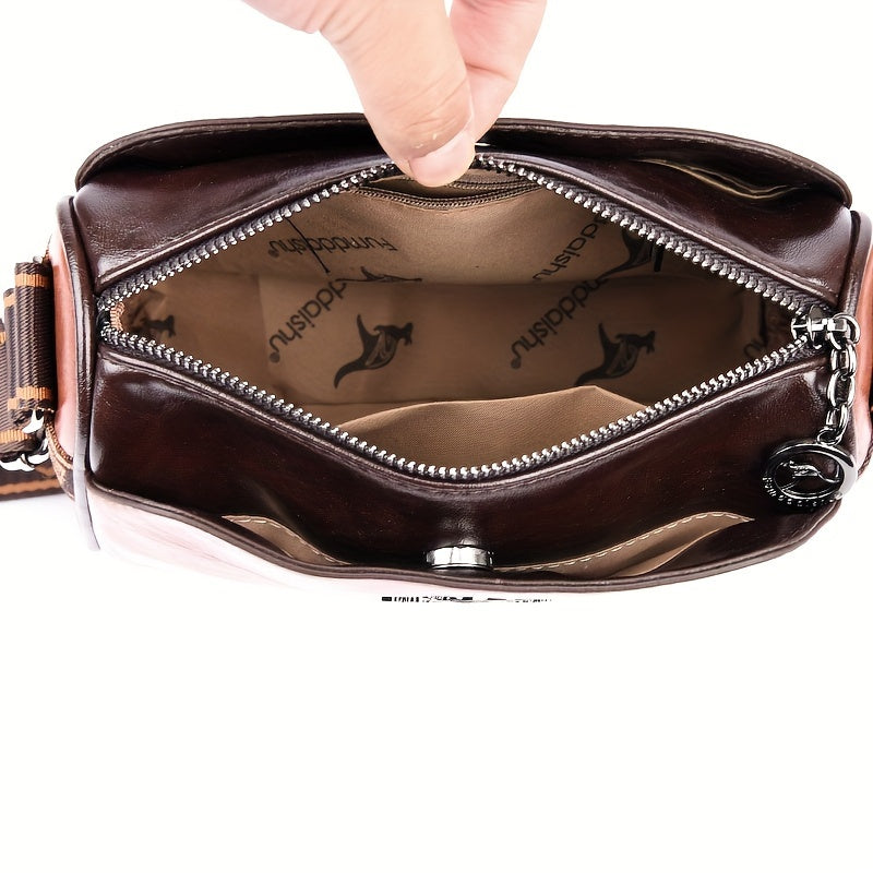 Women's Elegant Crossbody Bag Functional Vegan Leather 6