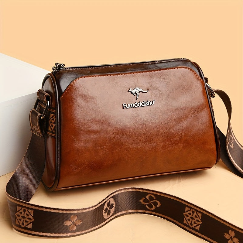 Women's Elegant Crossbody Bag Functional Vegan Leather 8