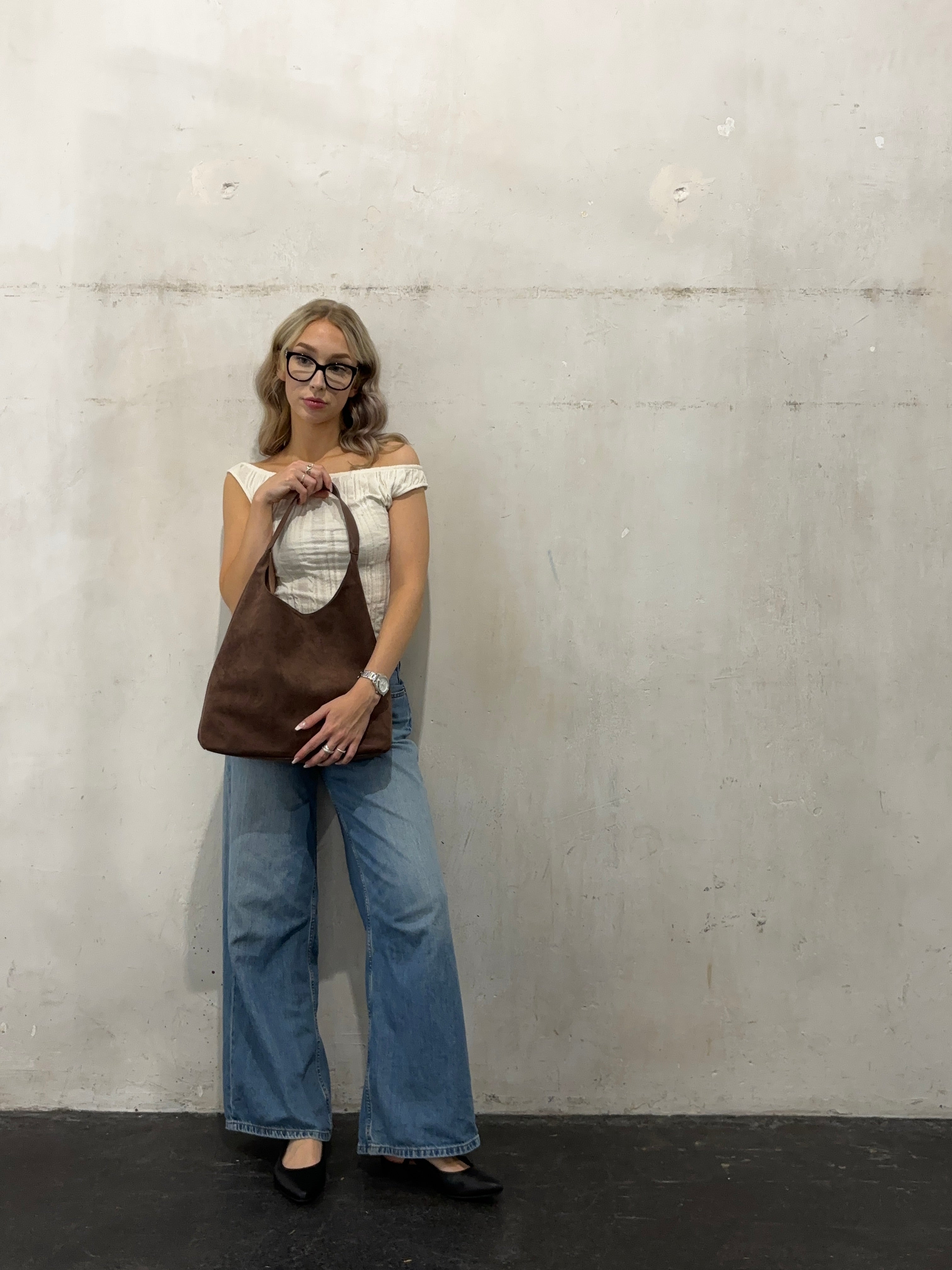 Women's Elegant Leather Tote Bag Versatile Suede 5