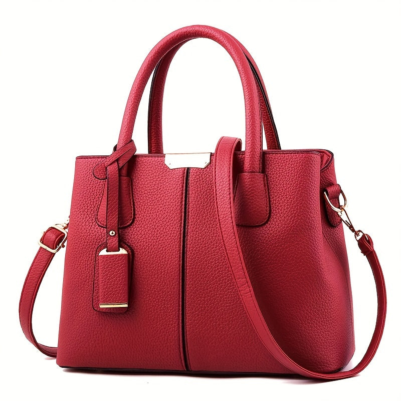 Women's Elegant Spacious Handbag Versatile PU Leather 4
