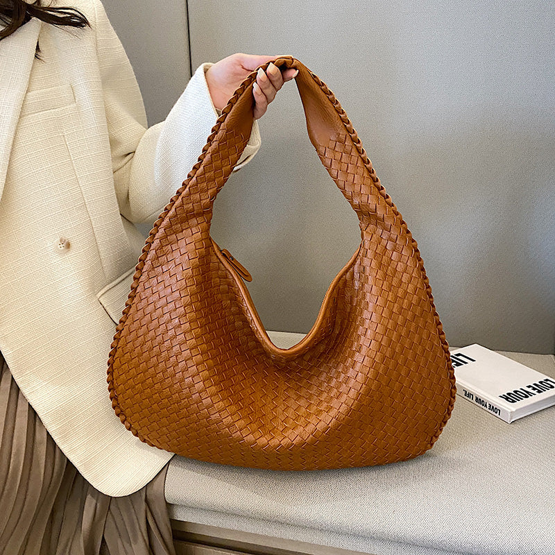 Women's Elegant Woven Shoulder Bag Durable Material 5
