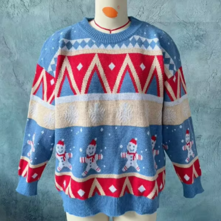 Women's Festive Christmas Sweater Cozy Soft Acrylic Blend 2