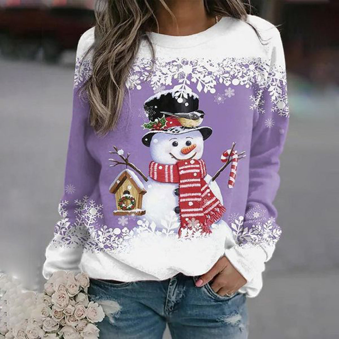 Women's Festive Christmas Sweater Cozy Warm Knit 4