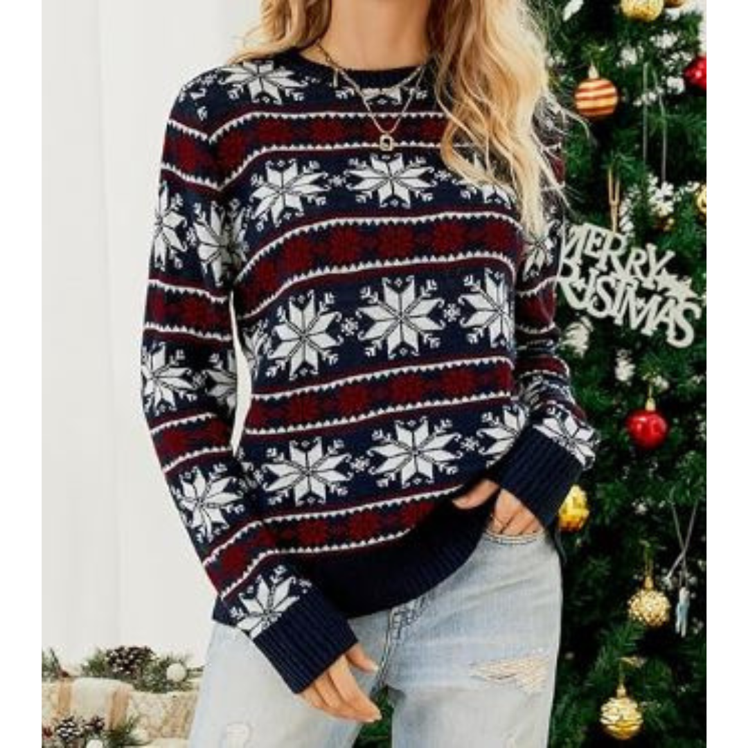 Women's Festive Christmas Sweater Warm Knit 0