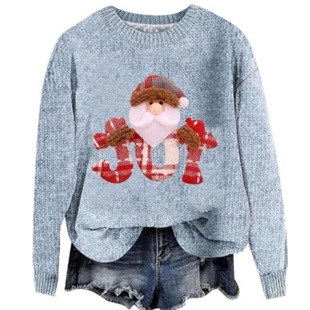 Women's Festive Long Sleeve Sweater Cozy Knit 5