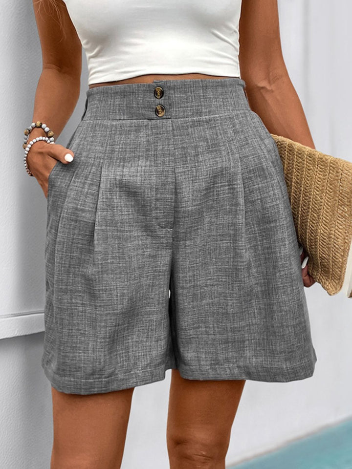 Women's Frill Shorts with Pockets for Casual Summer Style 0