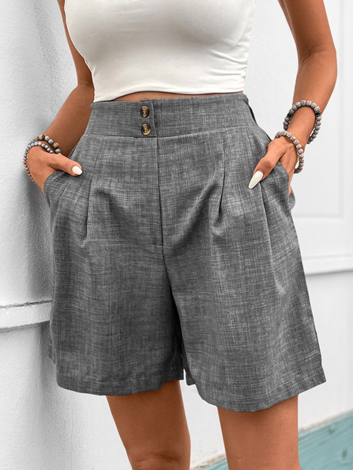 Women's Frill Shorts with Pockets for Casual Summer Style 2