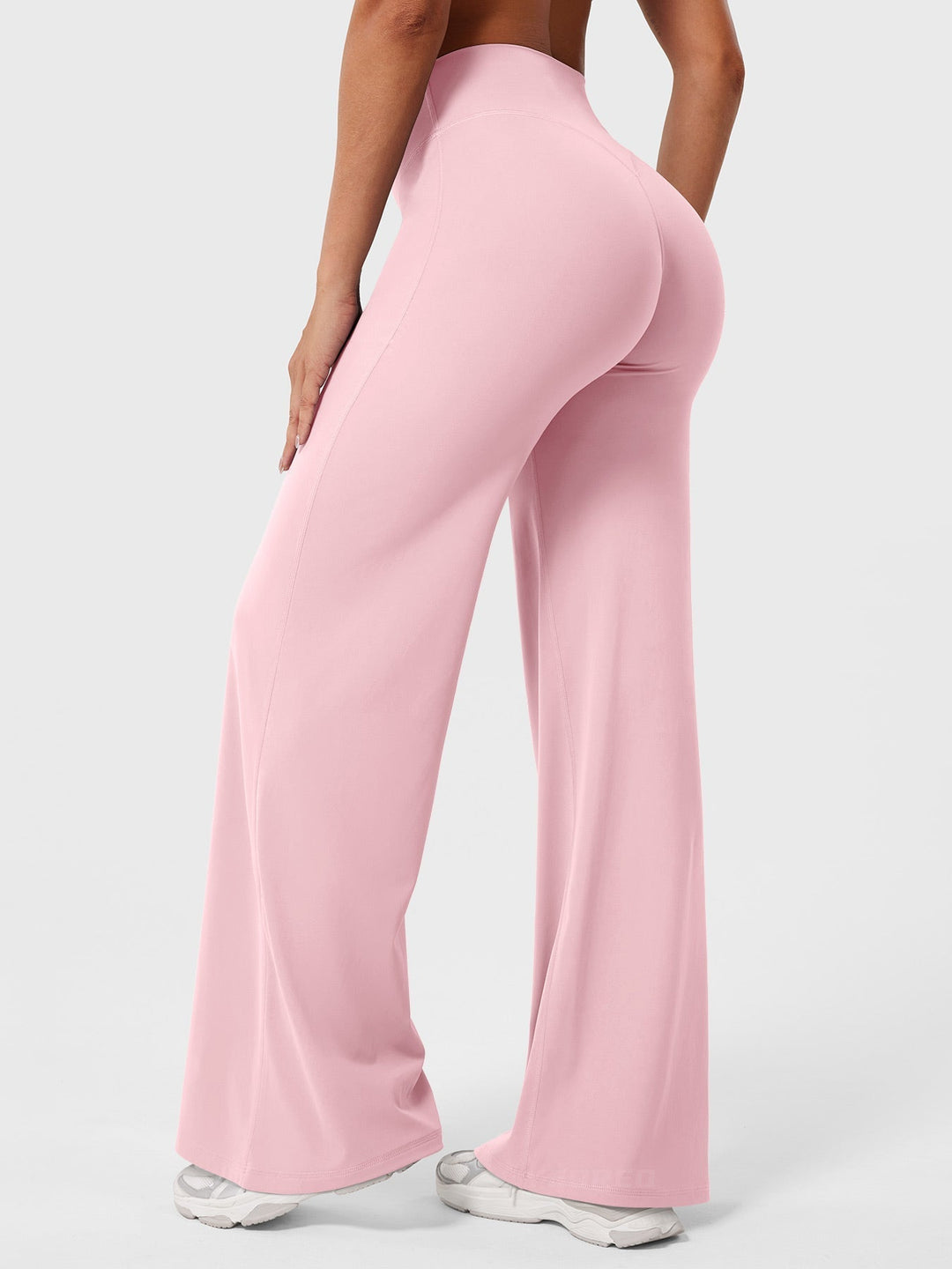 Women's High Waist Summer Flared Trousers Lightweight Casual Pants 20