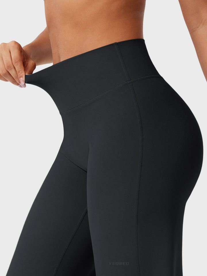 Women's High Waist Summer Flared Trousers Lightweight Casual Pants 5