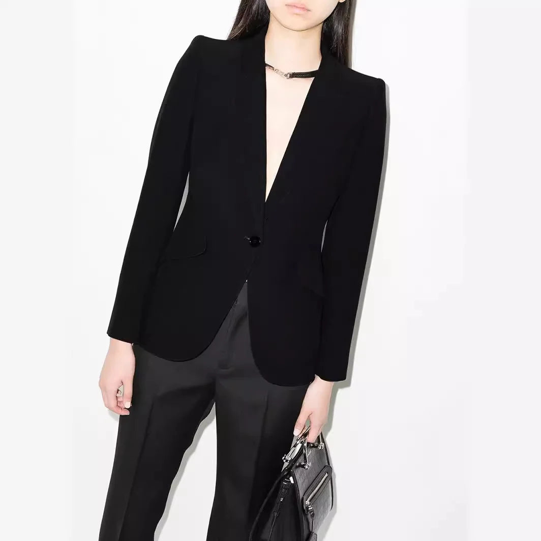 Women's High Waist Vegan Leather Trousers Straight Cut with Subtle Bootcut 3