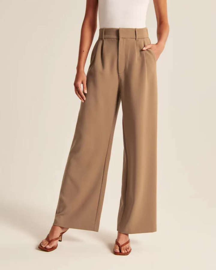 Women's High Waist Wide Leg Trousers for Summer Casual and Office Wear 2