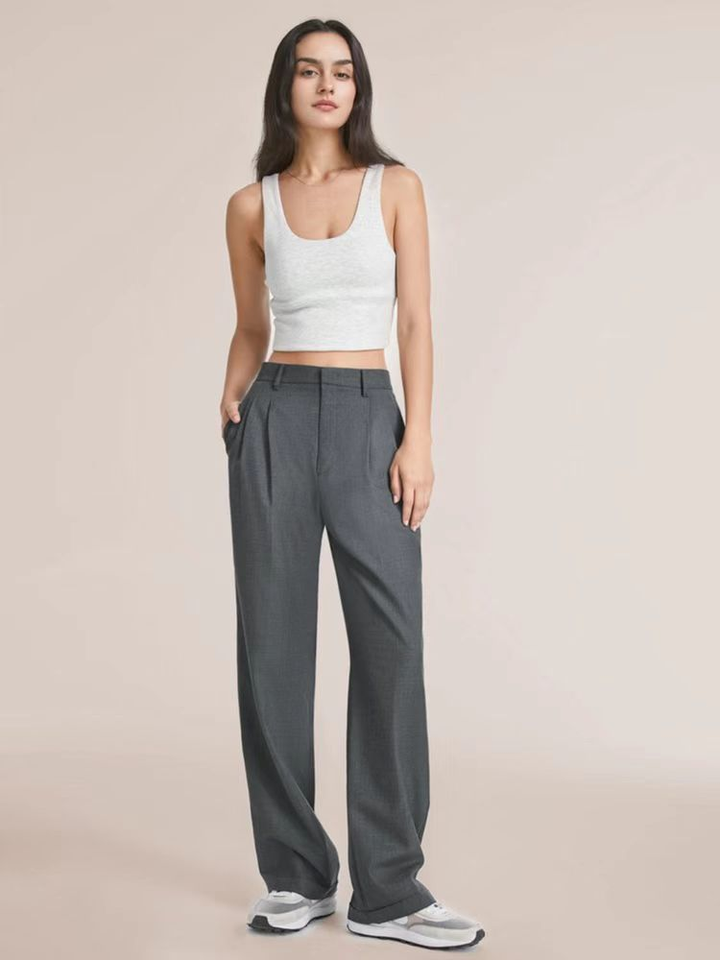 Women's High Waist Wide Leg Trousers for Summer Casual and Office Wear 3