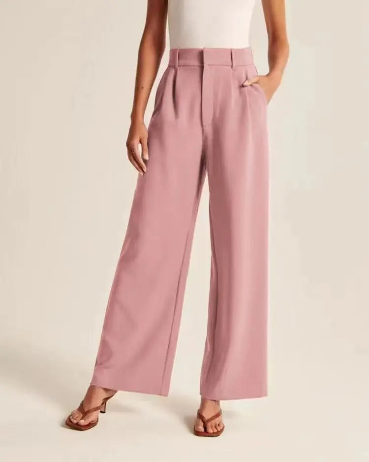 Women's High Waist Wide Leg Trousers for Summer Casual and Office Wear 7