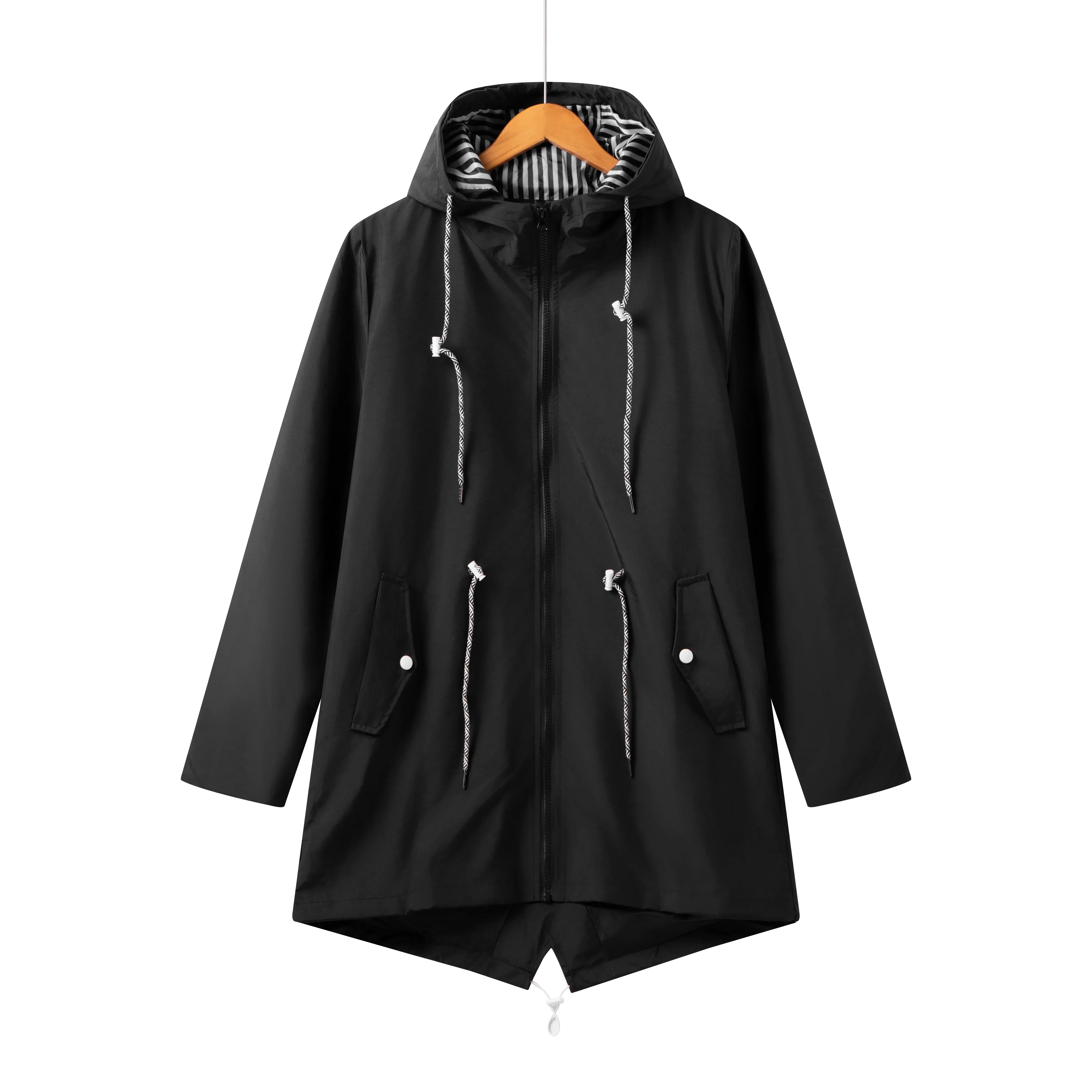 Women's Hooded Waterproof Trench Coat | Casual 1