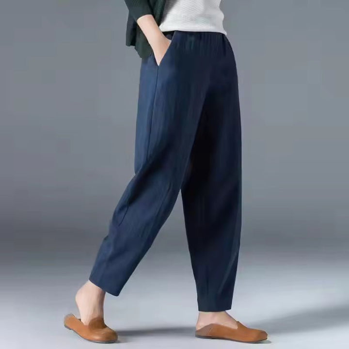 Women's Lightweight Summer Relaxed-Fit Ankle-Length Trousers for Casual Comfort 1