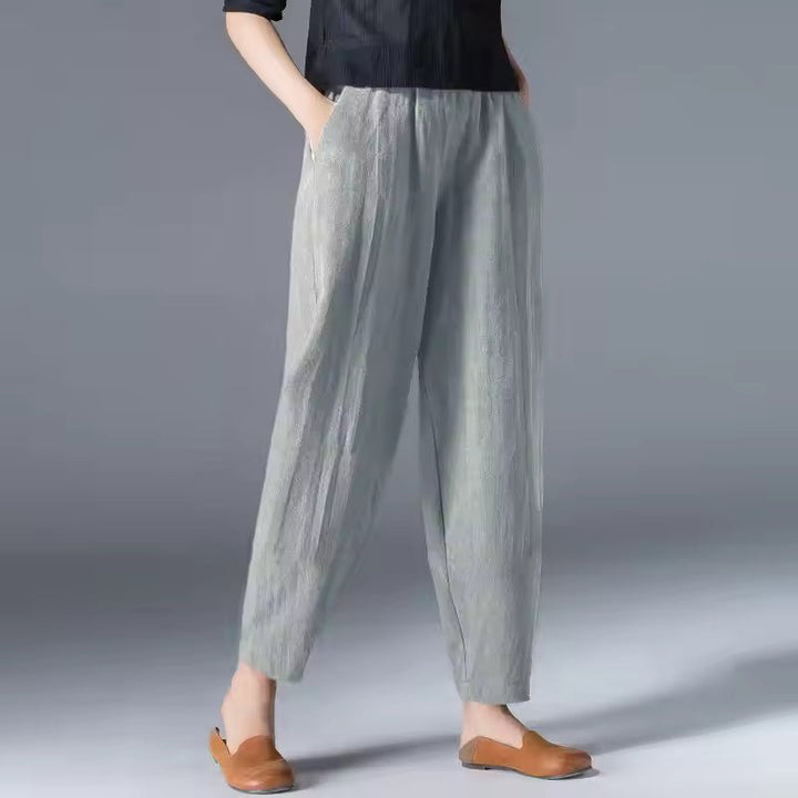 Women's Lightweight Summer Relaxed-Fit Ankle-Length Trousers for Casual Comfort 10