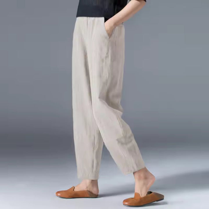 Women's Lightweight Summer Relaxed-Fit Ankle-Length Trousers for Casual Comfort 3