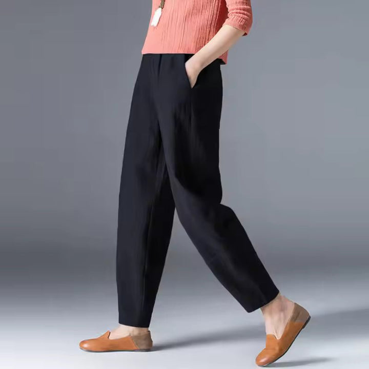 Women's Lightweight Summer Relaxed-Fit Ankle-Length Trousers for Casual Comfort 5