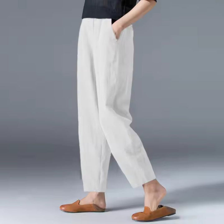 Women's Lightweight Summer Relaxed-Fit Ankle-Length Trousers for Casual Comfort 6