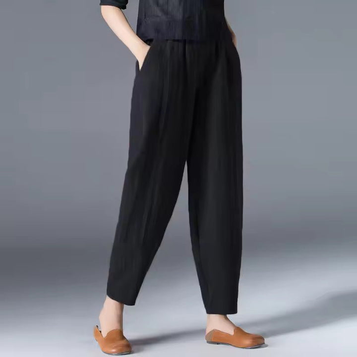 Women's Lightweight Summer Relaxed-Fit Ankle-Length Trousers for Casual Comfort 7