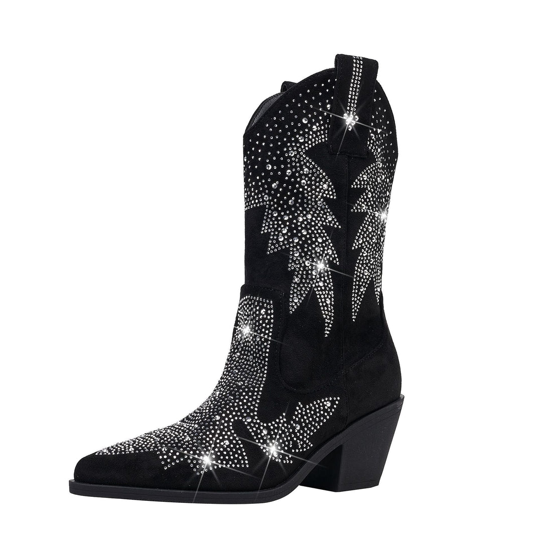 Women's Mid-Calf Cowboy Boots | Stylish 0