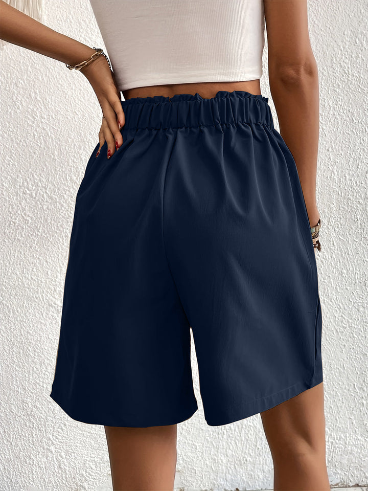 Women's Pocketed Half Elastic Waist Shorts for Casual Summer Wear - Comfortable and Stylish 6