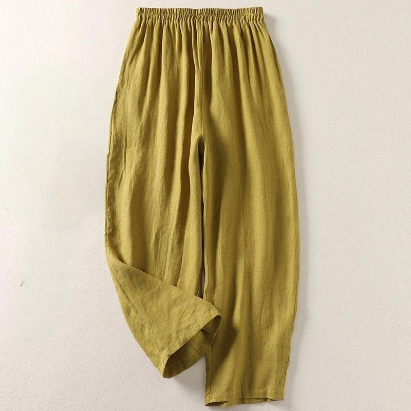 Women's Relaxed Fit Elastic Waist Trousers for Summer Comfort 1